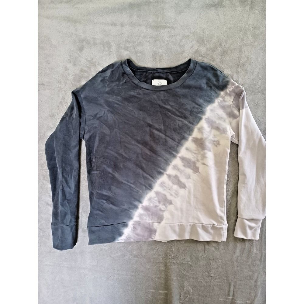 OFFLINE Aerie Sm‎ Tie Dye Pullover Sweatshirt Gray Long Sleeve Athleisure Lounge